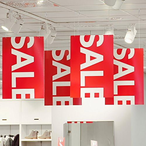 Outus 100 Packs Hook Clips Ceiling Tile Hooks T-bar Drop Ceiling Clips for Office, Classroom, Home and Wedding Decoration, Hanging Sign from Suspended Tile/Grid/Drop Ceilings