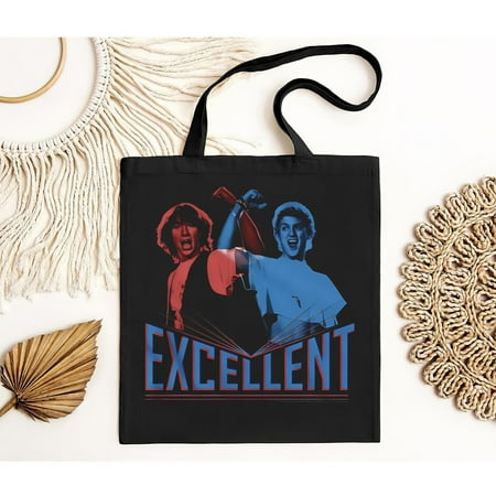 vintage Bill and Ted 3D Excellent Black Heather Adult Tote Bag-TH40327