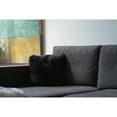 thumbnail image 3 of Zealand Sheepskin Pillow 12x20 Black Soft Decorative 1 Piece, 3 of 3
