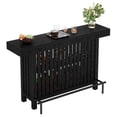 thumbnail image 4 of Fnova 63 Inch Counter Height Bar Table with 2-Tier Storage, High Top Table for Kitchen, Home Bar Dining Room, Small Space, 4 of 19