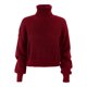 thumbnail image 2 of Gibobby Suéter de cuello alto mujer, Suéter de manga larga para niñas y mujeres a rayas, color crema(Rojo,G), 2 of 5