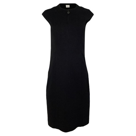 Pre-Owned Akris Punto Zip-Front Seamed Dress in Black Viscose