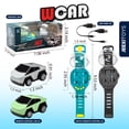 thumbnail image 2 of JEEXI Mini RC Car Watch Set for Kids – Wearable Remote Control Cars, LED Lights, Wrist-Mounted Controllers – Toy Cars for Boys & Girls, Fun Parent-Child Playtime - 2 Pack (Green & Gray), 2 of 8