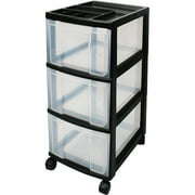 Iris Mini Three-Drawer Chest, Black