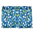 thumbnail image 7 of Yayeee Kitchen Curtains Tier Pair Light Filtering 27"x24" Rod Pocket Short Cafe Window Panel, Blue Dots, 7 of 7