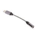 thumbnail image 1 of Type C To Headphone Female Adapter, Silver Plated Copper Wire Type C To 3.5mm Adapter Gray Lossless  For Laptop, 1 of 8