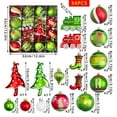 thumbnail image 3 of Christmas Decorations 3cm 24 Painted Matte Plastic Christmas Set Ornaments Pendant, 3 of 9