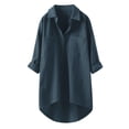 thumbnail image 1 of WEAIXIMIUNG T Shirts for Women Loose Fit Pack Womens Button Down Shirts Solid Classic Long Sleeve Collared Work Blouses Tops, 1 of 4