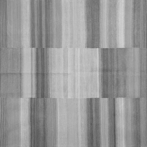 Ahgly Company Indoor Square Abstract Gray Contemporary Area Rugs, 6' Square