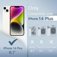 thumbnail image 2 of JETech Ultra Slim (0.35mm Thin) Case for iPhone 14 Plus 6.7-Inch, Camera Lens Cover Full Protection, Lightweight Matte Finish PP Hard Minimalist Case, Support Wireless Charging (Frosted Clear), 2 of 6