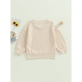 thumbnail image 3 of Argulvti Kids Boys Sweatshirt, Long Sleeve Crew Neck Hoodie Solid Color Fall Pullover Tops, 3 of 7