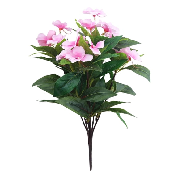 Clearance Under $1 1Pc Artificial Impatiens Faux Impatiens Spray For Vase Filler Greenery,Plastic Pink