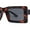 Tortoise - Black, variant on Minimal Squared Rectangle Plastic Mod Plastic Sunglasses All Black
