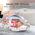 thumbnail image 4 of Yayeee Pillowcase Queen Size Set of 2 Satin Wrinkle Resistant Pillow Case, Brown Nordic Christmas House, 4 of 7