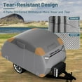 thumbnail image 6 of Teardrop Travel Trailer Cover 12'-15' RV Cover 7 Layers Top Heavy Duty Camper Cover Waterproof, Camping Trailer Cover with Windproof Strap for R-Pod Trailers, Clamshell Trailers, 6 of 6