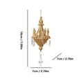 thumbnail image 2 of 7.09Inch Vintage Gold Chandelier Ornaments Holiday Ornaments for Christmas Tree, Shatterproof Decorations, Assorted Classic Shapes, Elegant Home Decor Accents, 2 of 3