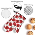thumbnail image 3 of Daiia Hand Drawn Tomatoes Pattern Oven Mitts and Pot Holders 4 pcs Set,High Heat Resistant 500 Degree Extra Thicken Long Kitchen Cotton Oven Glove, 3 of 6