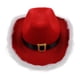 thumbnail image 2 of Gorro de vaquera navideño, gorro de Papá Noel, gorro vaquero rojo y blanco con ala blanca para fiestas de disfraces navideños, 2 of 8