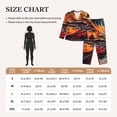 thumbnail image 4 of Lsque Dynamic Fire Bird Art Pattern Long Sleeve Pajama Set for Women - Soft 2-Piece Sleepwear and Loungewear Set with Pockets, Comfy Nightwear-Small, 4 of 7