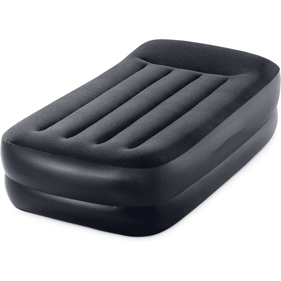 Raised Airbed Mattress with Built-in Pump, Dura-Beam Plus Pillow, Twin - Portable Inflatable Luxury Blow-Up Bed for Adults, Camping, Guests