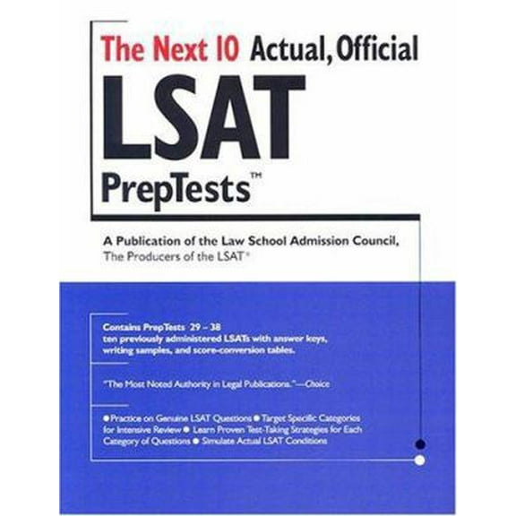 Pre-Owned Next 10 Actual, Official LSAT Preptests (Paperback) 0942639898 9780942639896