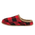 thumbnail image 3 of Deer Stags Unisex Nordic Plaid Slipper - Red/Black - 13 Medium, 3 of 9