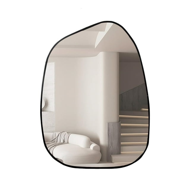 ESPEJO ASIMETRICO DE 60X80CM CON MARCO DE METAL MARCA GRAVITA