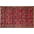 thumbnail image 1 of Ahgly Company Machine Washable Indoor Rectangle Traditional Chestnut Brown Area Rugs, 7' x 9', 1 of 7