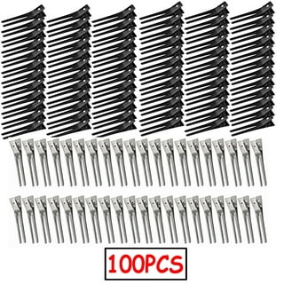 65Pcs Duck Billed Hair Clips for Styling Sectioning, Metal Silver Alligator  Hair Clips for Women, 3 Sizes Long Hair Clips for Roller, Pin Curl Loc