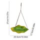 thumbnail image 3 of Comedero metálico para pájaros de exterior, de hierro forjado, para plantas de decoración de jardín, con forma de hoja, apto para pájaros pequeños., 3 of 6