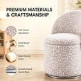 thumbnail image 3 of Casa Pura Furniture Velvet Swivel Chair with Storage, Foldable Backrest Accent Chair, Light Leopard Taupe, 3 of 8