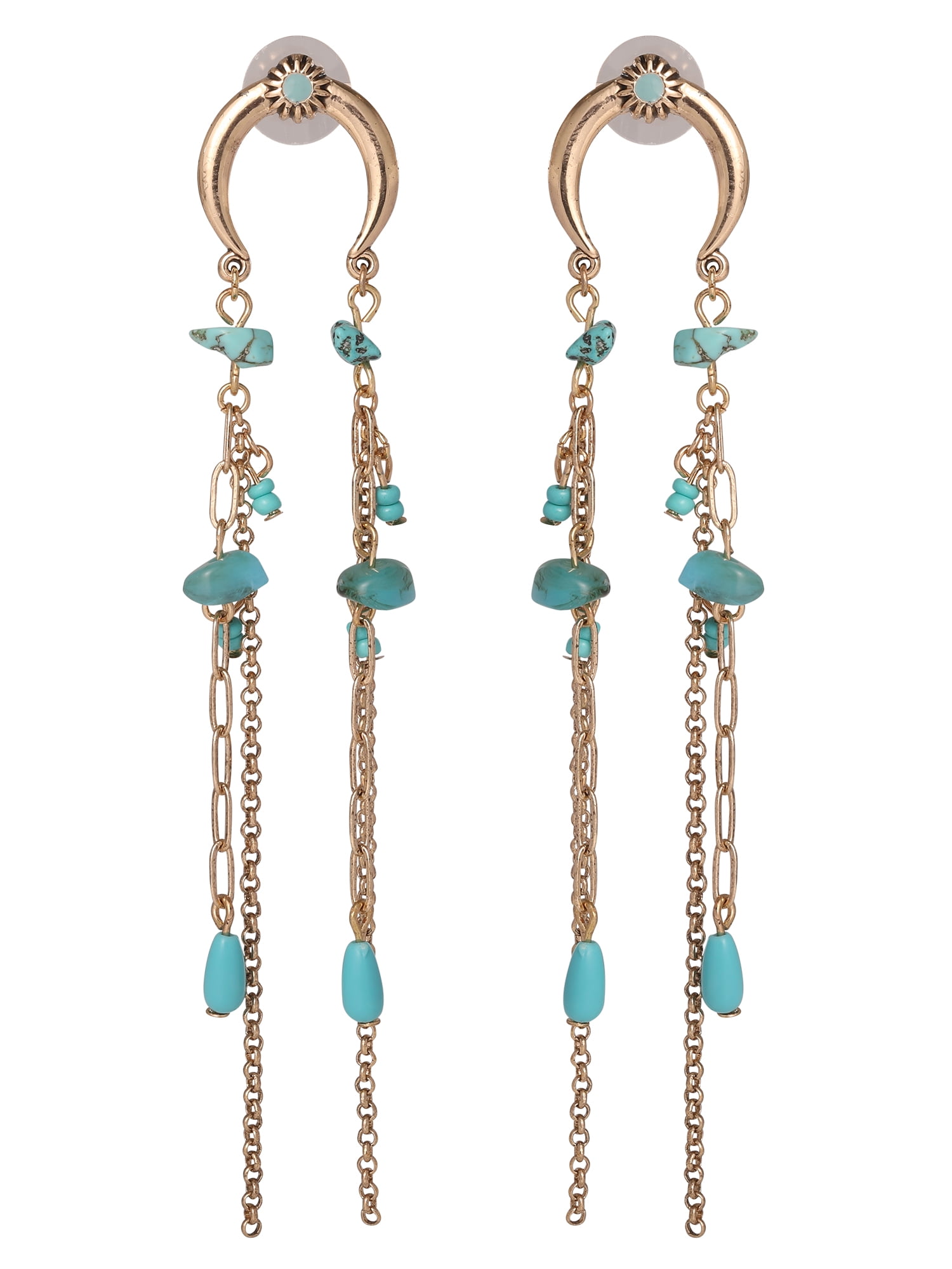 Jessica Simpson Women’s Faux Turquoise Dangle Drop Earrings