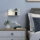 thumbnail image 4 of Lámpara de pared contemporánea, luz nocturna, lámpara de lectura ajustable, puerto de salida USB y blanco grande a la izquierda, 4 of 8