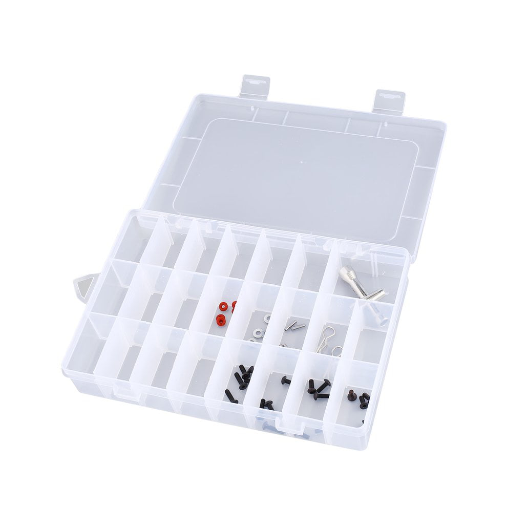24 Compartment Plastic Storage Box Portable Container Organizer Tool Case Craft 