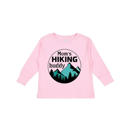 

Inktastic Mom s Hiking Buddy with Mountains and Trees Gift Toddler Boy or Toddler Girl Long Sleeve T-Shirt
