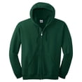 thumbnail image 4 of Gildan Heavy Blend Full-Zip Hooded Sweatshirt, Soft 50/50 Fleece Hoodie for Everyday Comfort, Forest, XL, 4 of 5