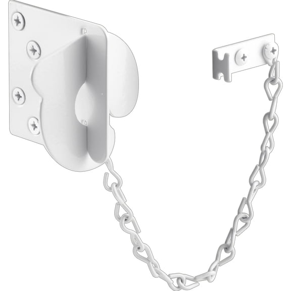 Prime-Line Texas Security Bolt Guard, Steel, White