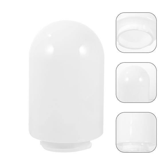 RENACLIPY White Plastic Globe Lampshade Outdoor Post Lamp Shade Replacement for Home and Garden Lighting
