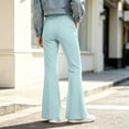 thumbnail image 6 of BXJX Girls Flare Pants, Side Pockets Zip-Button Fall Fashion Kids Casual Trousers Mint Green Size 5-6 T, 6 of 6