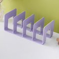 thumbnail image 2 of bestolf Modern Geometric Bookend Plastic Desktop Book Holder for Shelves Desk Multi-Purpose Organizer for Home Office School, 2 of 7