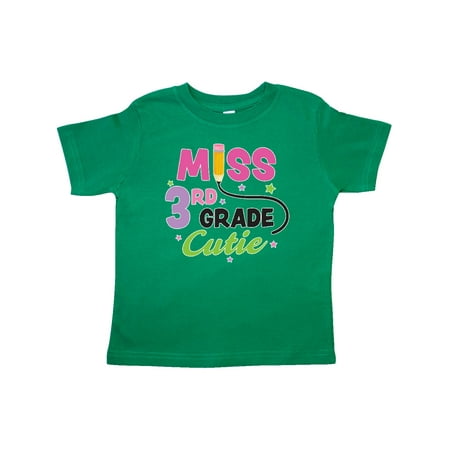 

Inktastic Miss 3rd Grade Cutie with Pencil and Stars Gift Toddler Toddler Girl T-Shirt