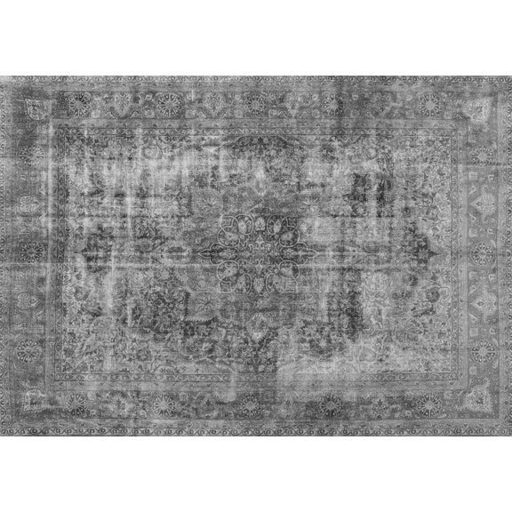 Ahgly Company Indoor Rectangle Persian Gray Traditional Area Rugs, 2' x 5'