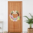 thumbnail image 2 of JEWELO Easter Colorful Confetti Wreath Artificial Hanging Spring Wreath with Bow for Front Door Home Window Wall Indoor Outdoor Decoration (Pink), 2 of 11