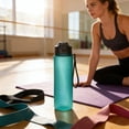 thumbnail image 5 of Cevemin Frosted Sports Water Bottle 750ml, 1-Piece Plastic Water Bottle - Solid Color Frosted Drink Bottle with One-Hand Press Open Lid, Spill-Proof Design for Travel, Workouts, Outdoor Activities, 5 of 6