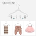 thumbnail image 4 of 30 Packs Baby Hangers Clothes Hangers Pants Hangers with Clips Kids Hangers with 6 Clothes Dividers Non-Slip White, 4 of 8
