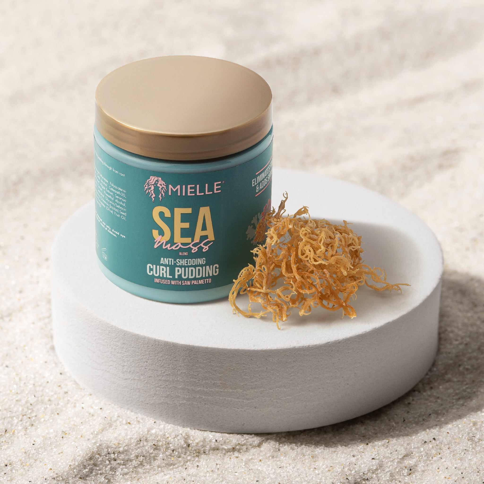 Mielle Organics Sea Moss Gel Hair Pudding 8 oz, Moisturizing, All Hair Types