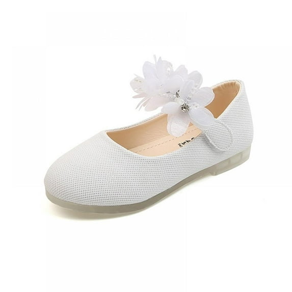 Girls Shining Flowers Princess Shoes Party Wedding Summer Dress Shoes