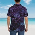 thumbnail image 3 of Lsque Lilac pattern Hawaiian Shirt for Men, Unisex Summer Beach Casual Short Sleeve Button Down Shirts-X-Large, 3 of 9