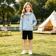 thumbnail image 6 of PureCasa Girls Windbreaker Hooded Jackets Lightweight Solid Color Zippered Hooded Casual Loose Jacket Sun Protection Top, 6 of 8