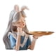 thumbnail image 4 of Estatua de niña Figura coleccionable con contenedor de almacenamiento Centro de mesa Doncella Azul con bandeja, 4 of 9